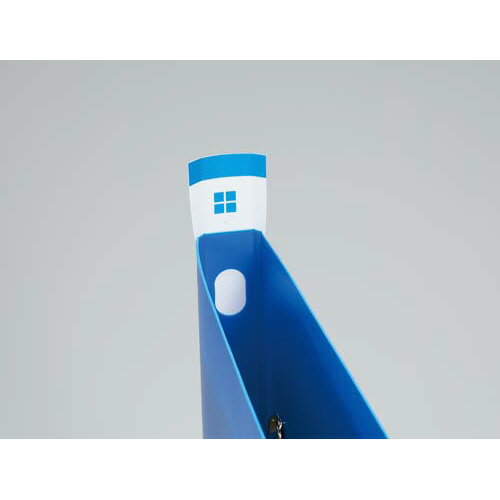 カウネット Dリングファイル背幅42mm　A4縦ブルー