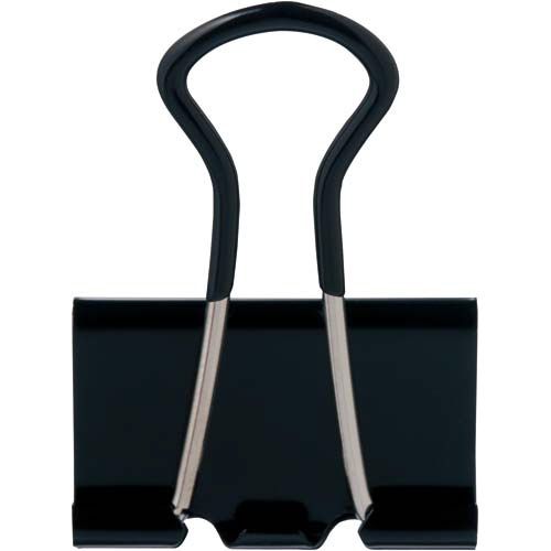 カウネット 「カウコレ」プレミアム 手が痛くなりにくいダブルクリップ 黒 中 10個入