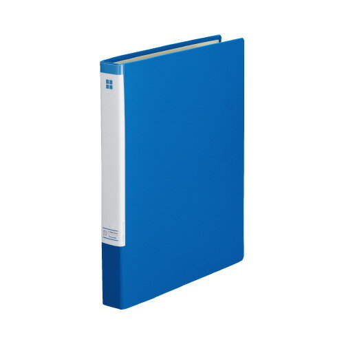 カウネット リングファイル貼り表紙A4縦背幅35mm 青×10