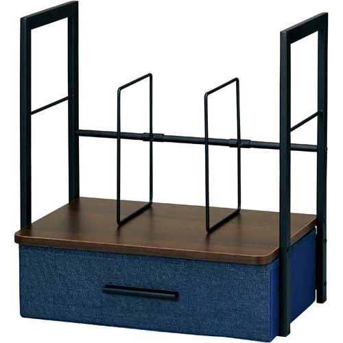 カウネット 「カウコレ」プレミアム Katazuk引出し付ブックスタンド 濃茶3台