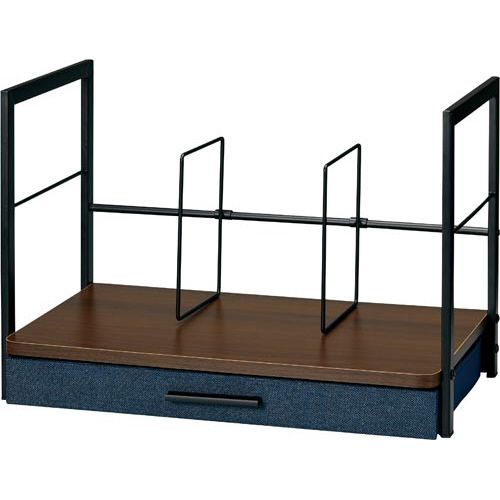 カウネット 「カウコレ」プレミアム PC・デバイス収納付ブックスタンド 濃茶