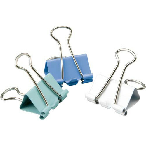 カウネット ダブルクリップ 青色ミックス小19mm 100個入