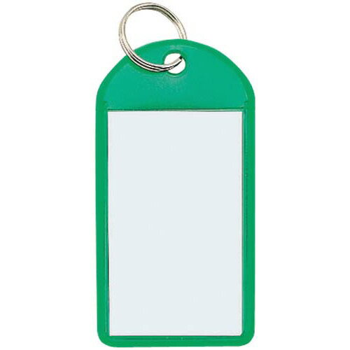 コクヨ ソフトキーホルダー型名札カード寸45・28緑×50【取寄商品】
