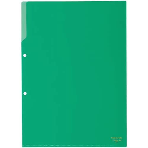 A4 Size - コクヨ クリヤーホルダー 2穴あき A4 緑 5枚