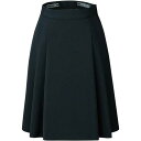 フォーク ソフトプリーツスカート ブラック 21号【取寄商品】