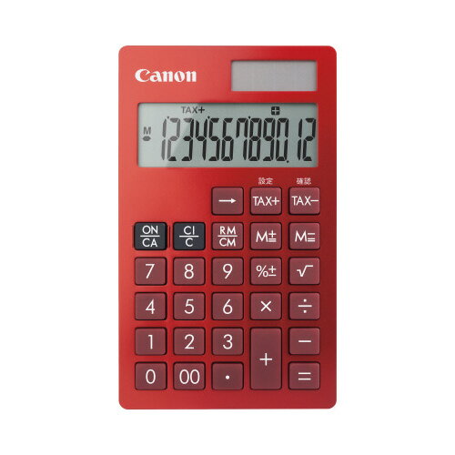 キヤノン 電卓 手帳型 カラー KS−12T 赤