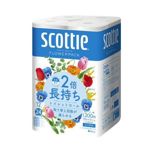 日本製紙クレシア スコッティフラワー 2倍巻12R 100mS×4