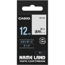 カシオ ネームランド　透明テープ　12mm　黒文字