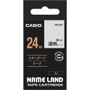 カシオ ネームランド　透明テープ　24mm　黒文字