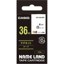 カシオ ネームランド　マグネット白色テープ36mm　黒文字