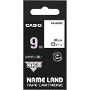 カシオ ネームランド 強粘着白色テープ 9mm 黒文字