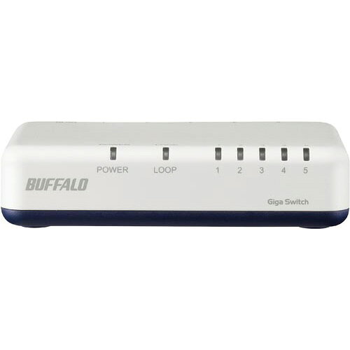 バッファロー 5ポートスイッチングハブ　プラ筐体　ホワイト