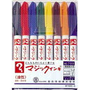 寺西化学工業 油性マーカー マジックインキ 極細 8色セット