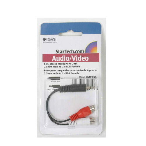 スターテック オーディオ変換ケーブル　3．5mm／RCA　メス【取寄商品】