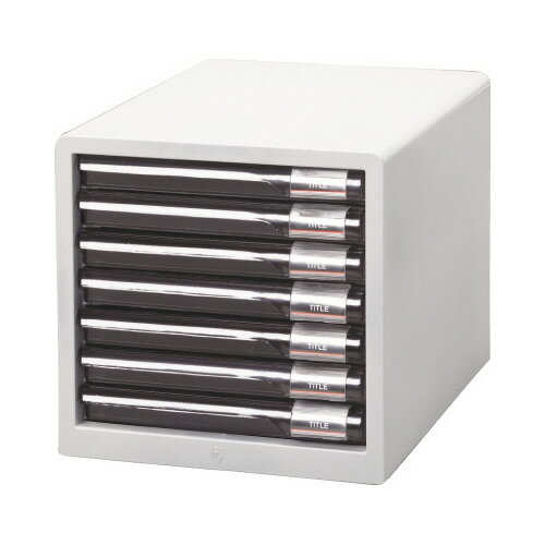 アイリスオーヤマ レターケーススリムタイプ7段 ライトグレー