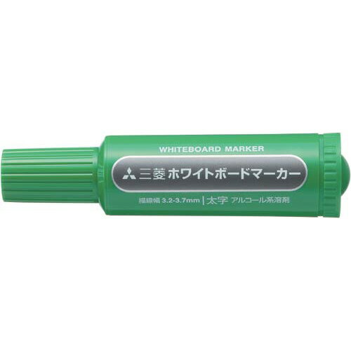 三菱鉛筆 ホワイトボードマーカー 太字丸芯 緑