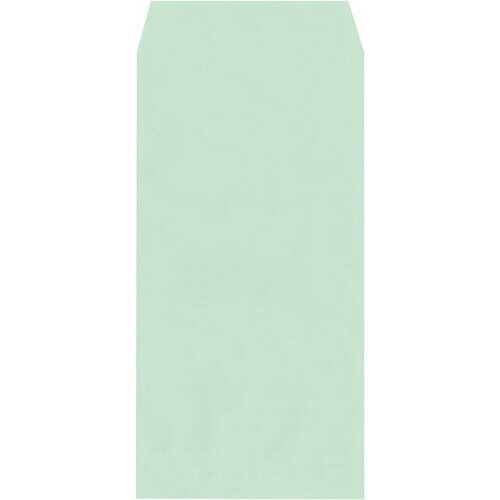 キングコーポレーション ソフトカラー封筒 長3 〒枠無 グリーン 100枚