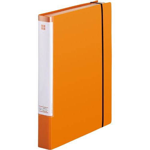 カウネット 「カウコレ」プレミアム 取り出しやすいたっぷり収納クリヤーブック橙×5