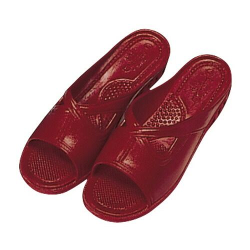 三興化学工業 手術室用スリッパ ナース用 L レッド 無地【取寄商品】