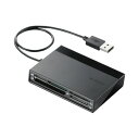 エレコム カードリーダー USBハブ3ポート付き ブラック