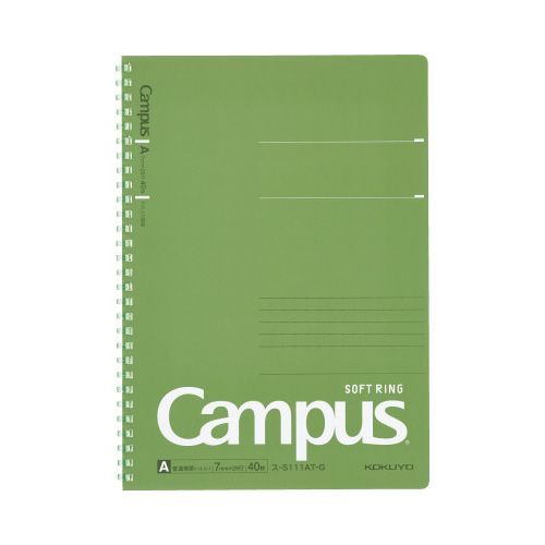 コクヨ キャンパスソフトリングドット罫40枚B5 緑 5冊