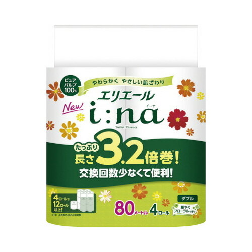 大王製紙 イーナトイレット 3．2倍巻4R ダブル×16