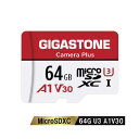 Gigastone マイクロSDカード64GBSDケース付A1クラス