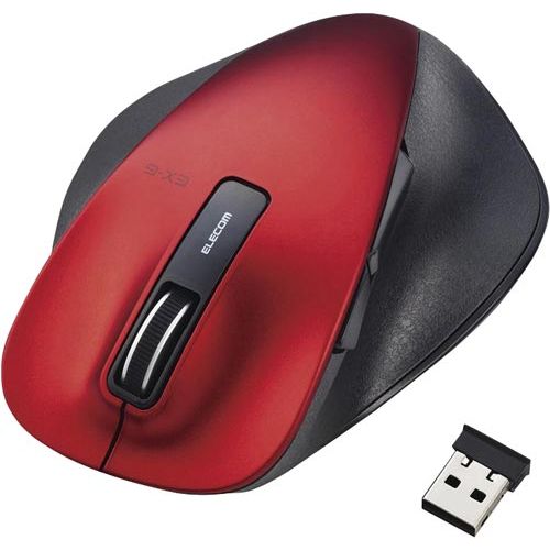 エレコム 無線マウス　M−XGL10DBRD　L　レッド
