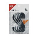 レック S字フック(大)4個入 ブラック