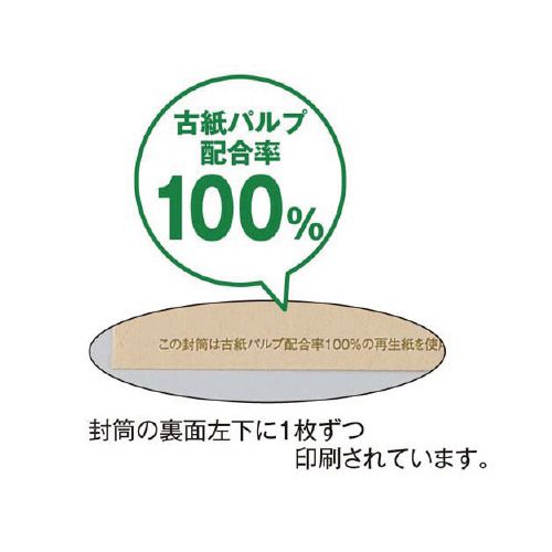 カウネット　「カウコレ」プレミアム 再生紙100％クラフト封筒　長40　1000枚×3