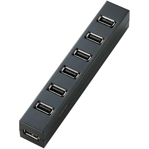 エレコム USB2.0ハブ セルフ&バスパワー 7ポート 黒