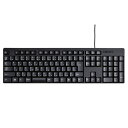 エレコム 有線キーボード/メンブレン式/フルサイズ/ブラック