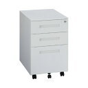 カウネット スチールデスクワゴン3段390ホワイト