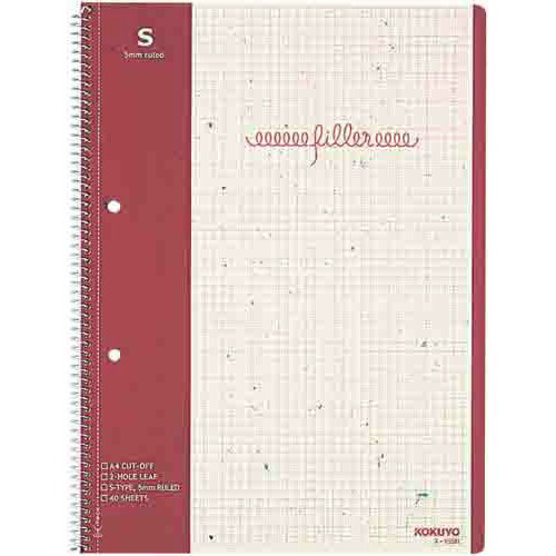 コクヨ フィラーノート再生紙A4 5mm方眼罫40枚×5