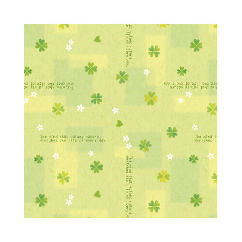 ササガワ 包装紙 ハッピークローバー 半才判 50枚