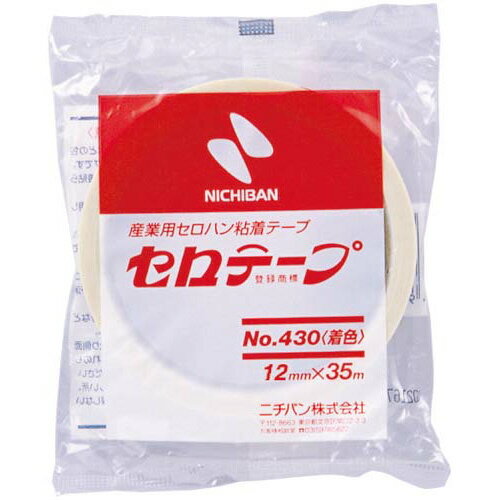 ニチバン 着色セロテープ 白 12mm×35m 10巻
