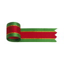 ササガワ リボン クリスマス用 赤緑 18mm×25m【取寄商品】