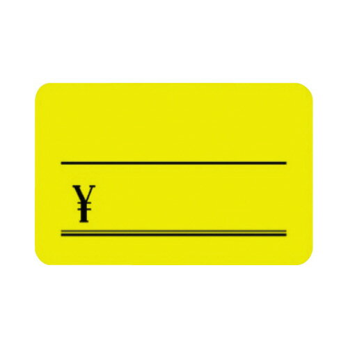 ササガワ 蛍光カード ¥付き イエロー 中 30枚入