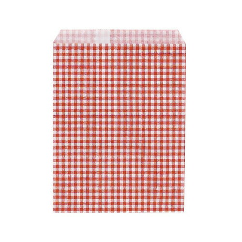 ササガワ ギフトバッグ　平袋　ギンガム赤　140×180mm【取寄商品】