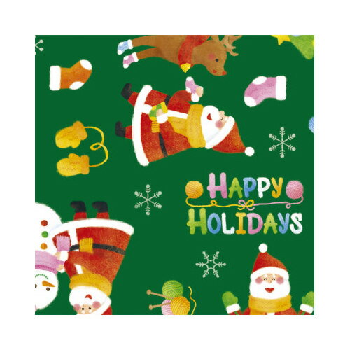 ササガワ 包装紙 ウールサンタ緑 全判【取寄商品】