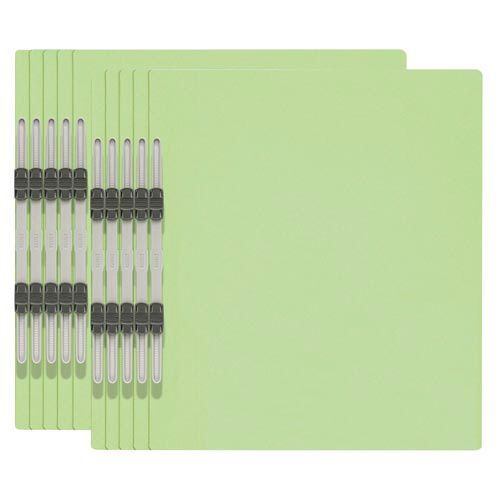 プラス エコノミーフラットファイルA4縦 グリーン10冊