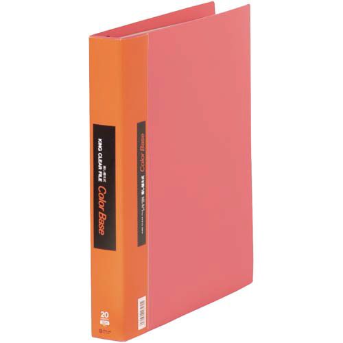 キングジム カラーベース差替式赤A4縦背幅40mm30穴