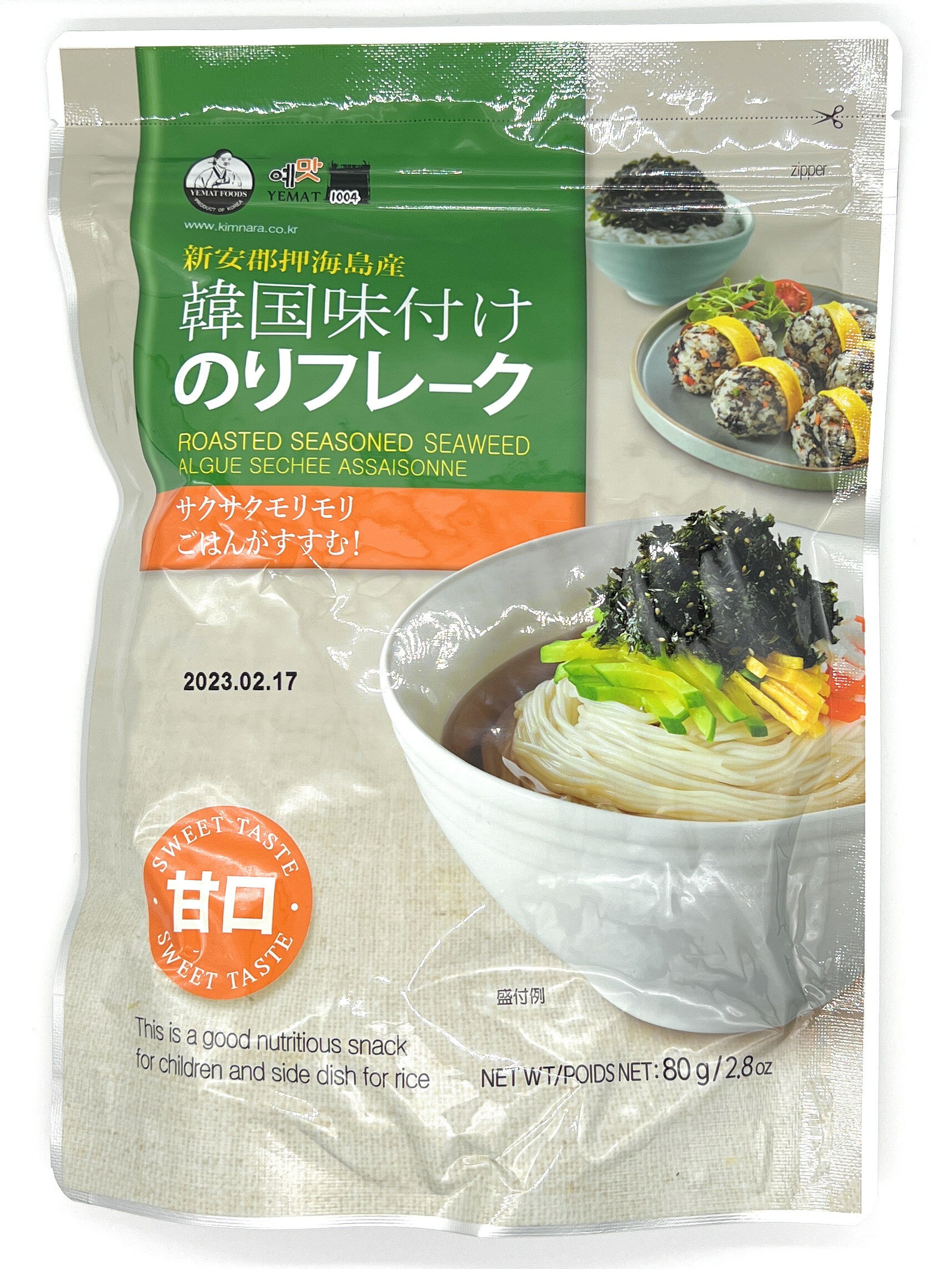 韓国のりフレーク 80g 甘口 韓国味付け(食品のり＜甘口＞)のサムネイル