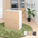 クーポン配布中/【Neat】5分別 ダストボックス 14L/24L ペール付 幅80.5×奥行32×高さ98cm ゴミ箱 ダストBOX カウンター下収納 収納ラ...