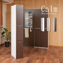 クーポン配布中/【Calm】2分別 スリムダストボックス 14L ペール付 幅25×奥行45×高さ179.5cm ゴミ箱 ダストBOX 食器棚 収納ラック キッ...