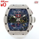 リシャールミル RM011 RICHARD MILLE RM11-02 AO Ti GMT オートマチック フライバッククロノグラフ アフターダイヤモンド デュアルタイムゾーン メンズ チタン、ラバー　 【正規品】【中古】【美品】 【買蔵】