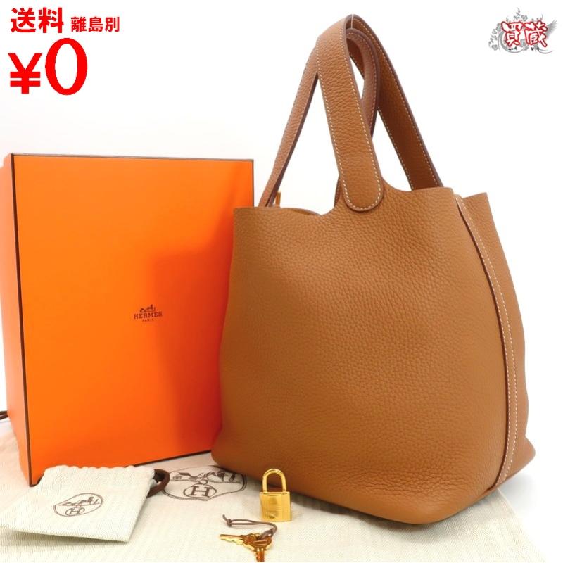 【正規品】【新古品】【未使用品】HERMES エルメス　ピコタン ロックMM ゴールド金具　ゴールド トリヨンクレマンス　レディース ハンドバッグ　【買蔵】のサムネイル