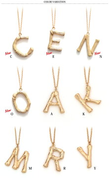 ウッドモチーフゴールドアルファベットネックレス レディース アクセサリー ネックレス ロング アクセ 雑貨 小物 木 文字 英語 イニシャル ネーム メタリック メタル アンティーク調 レトロ シンプル プレゼント ギフト