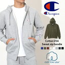 \本日店内EVENT/ 送料無料 チャンピオン Champion スウェット ジップパーカー コットンUSA C3-W104 メンズ レディース トップス アウ...