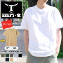 楽天JOKnet楽天市場店＼本日店内SALE／ セール 送料無料 Hanes ヘインズ Tシャツ ビーフィー BEEFY-T 半袖Tシャツ タグレス 半袖 メンズ レディース ユニセックス インナー 無地 シンプル トップス コットン BEEFY H5180 肉厚 厚手 綿100％ コットン 黒 白 ブランド メール便